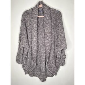 Barefoot Dreams Cocoon Cardigan Gray Oversized Cozy Relaxed Size Small Medium